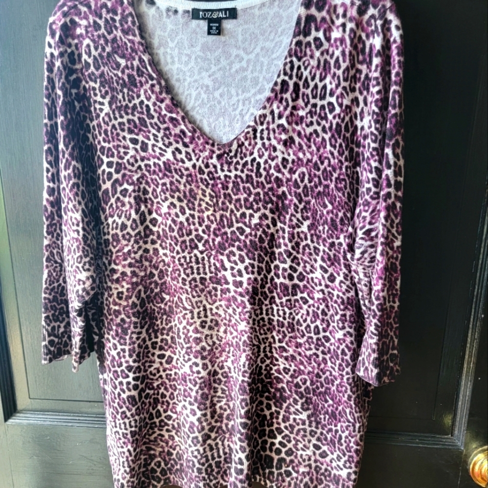 Animal Print Stretchy Tunic in 1X